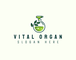 Organic Cleaning Sprayer logo design