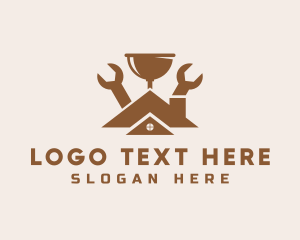 Plunger - Home Plumbing Tools logo design