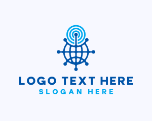 Software - Globe Network Signal logo design