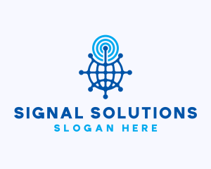 Signal - Globe Network Signal logo design