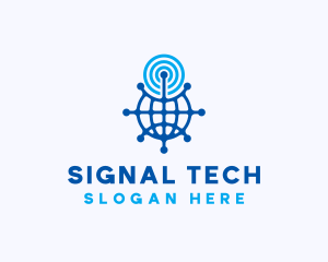 Signal - Globe Network Signal logo design