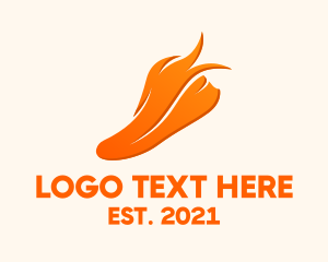 Flaming - Orange Flaming  Sneakers logo design