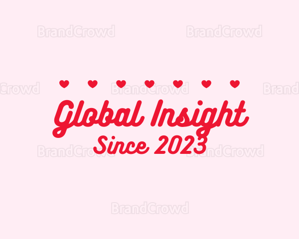 Lovely Heart Text Logo