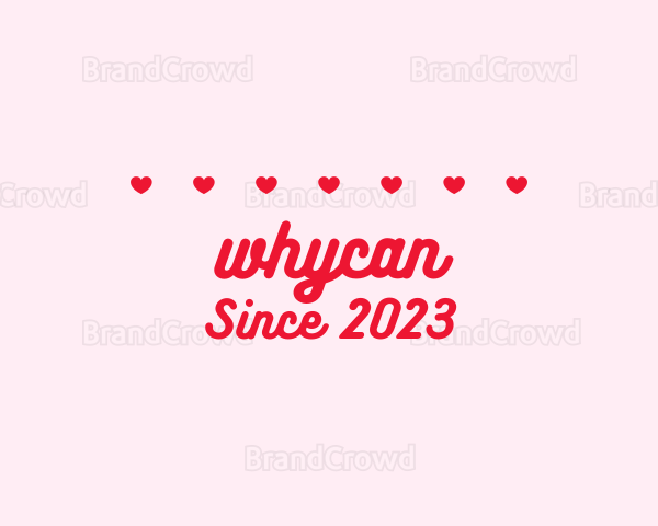 Lovely Heart Text Logo