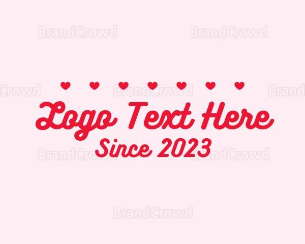 Lovely Heart Text Logo