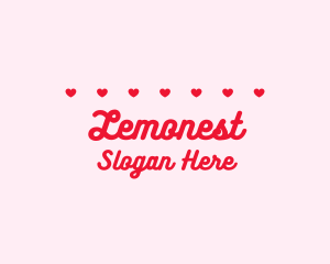 Lovely Heart Text Logo