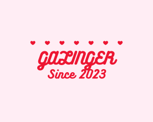 Relationship - Lovely Heart Text logo design