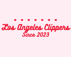 Couple - Lovely Heart Text logo design