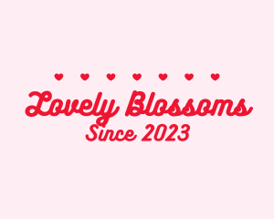 Lovely - Lovely Heart Text logo design