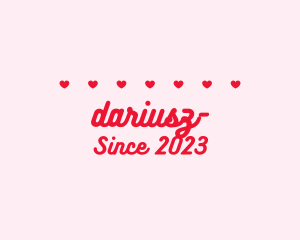 Dating Site - Lovely Heart Text logo design