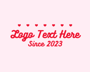 Text - Lovely Heart Text logo design