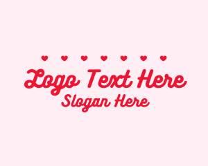 Lovely Heart Text Logo