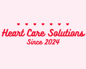 Lovely Heart Text logo design