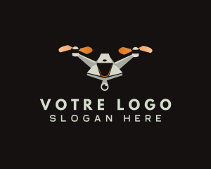 Vlogger - Drone Aerial Camera logo design