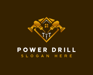 Construction Drill Renovation logo design