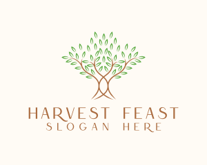 Organic Wellness Tree logo design