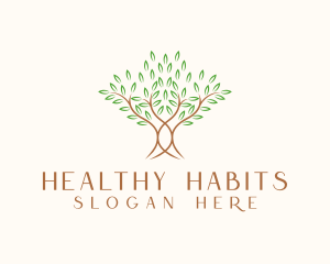 Organic Wellness Tree logo design