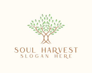 Organic Wellness Tree logo design