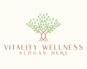 Organic Wellness Tree logo design