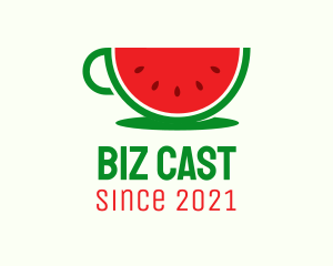 Fruit Shake - Watermelon Drink Cup logo design