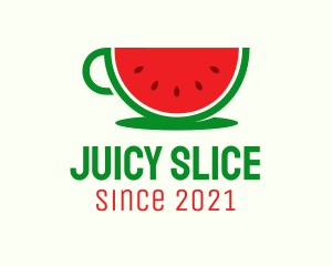 Watermelon Drink Cup logo design