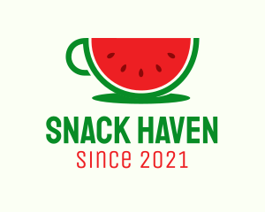 Watermelon Drink Cup logo design