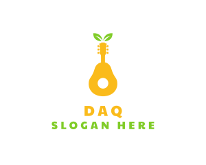 Player - Leaf Pear Guitar logo design