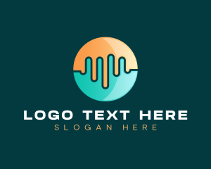 Voice - Clean Circle Wave logo design