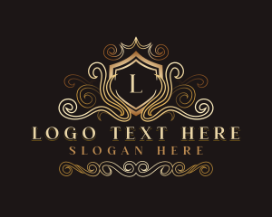 Wealth - Luxury Wave Crest logo design