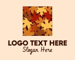Falling Leaves - Autumn Maple Leaves logo design