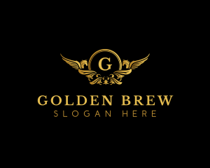 Golden Pegasus Crest logo design