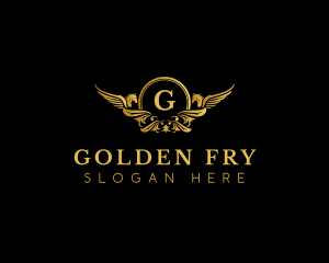 Golden Pegasus Crest logo design