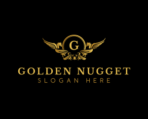 Golden Pegasus Crest logo design