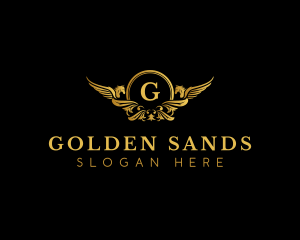 Golden Pegasus Crest logo design