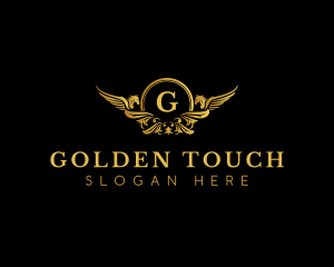 Golden Pegasus Crest logo design