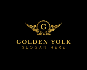 Golden Pegasus Crest logo design