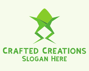 Frog Papercraft Animal  logo design