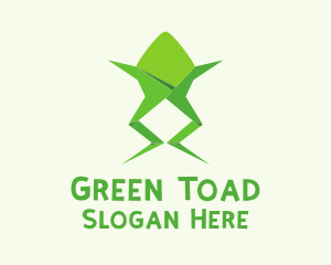 Toad - Frog Papercraft Animal logo design