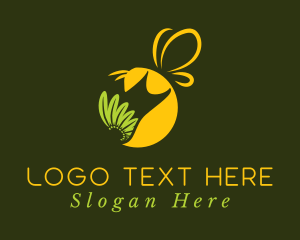 Nature - Natural Honeybee Flower logo design