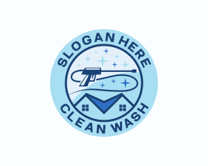 Pressure Washer Cleaning logo design