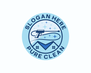 Pressure Washer Cleaning logo design