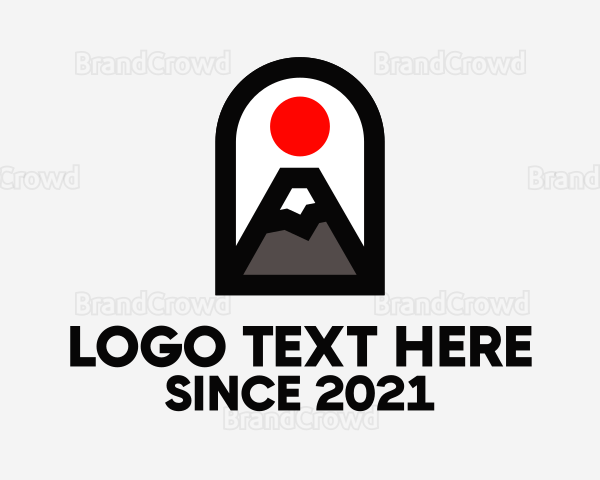 Mount Fuji Arch Doorway Logo