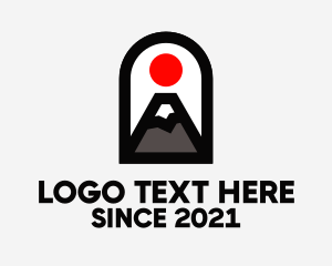Japan - Mount Fuji Arch Doorway logo design