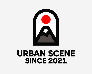 Scene - Mount Fuji Arch Doorway logo design