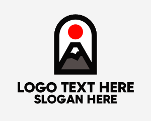 Mount Fuji Arch Doorway Logo