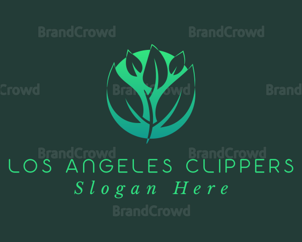 Green Sprout Leaf Logo