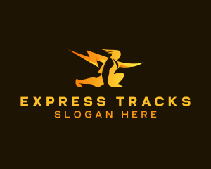 Lightning Express Human  logo design