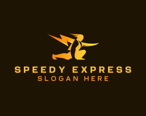 Express - Lightning Express Human logo design