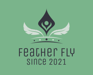 Royal Feather Crown  logo design