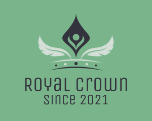 Royal Feather Crown  logo design